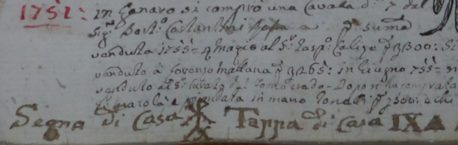 Manoscritto, XVIII sec.